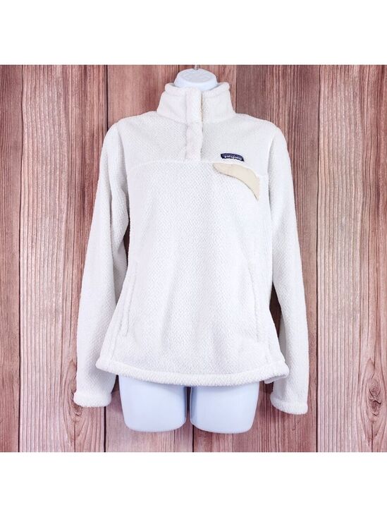Patagonia Sweaters - Patagonia Womens Small Re-Tool Snap-T Pullover Polartec Thermal Pro White 25443